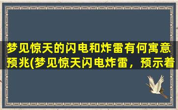 梦见惊天的闪电和炸雷有何寓意 预兆(梦见惊天闪电炸雷，预示着什么？排除各种迷信解读，科学分析梦境象征与人的内心建议)